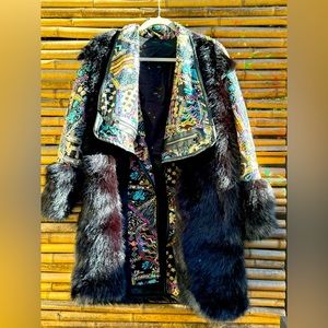 Unique sequin fur jacket